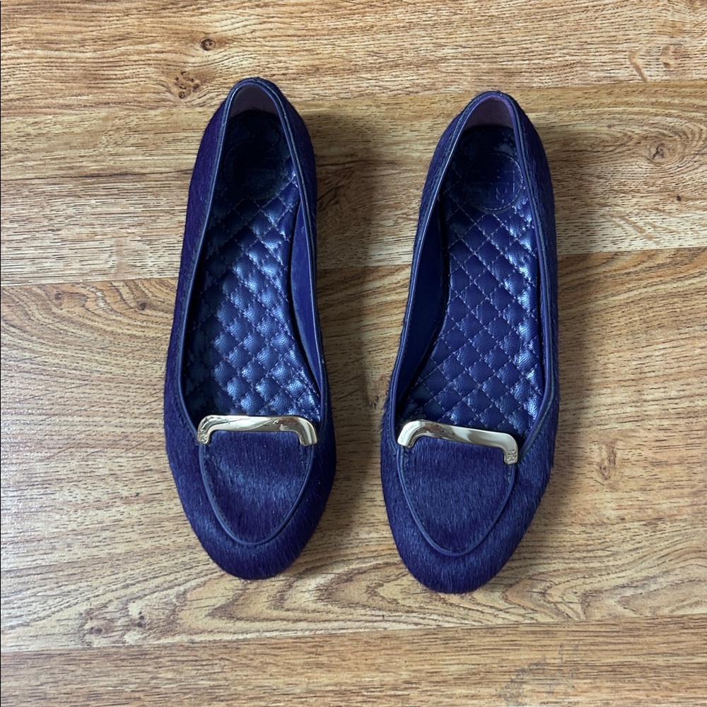 TORY BURCH Purple Loafers Flats Shoes Size 6 1/2